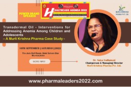 Dr Satya Vadlamani addressing on Transdermal Oil - Interventions